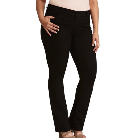 Torrid Barely Boot Jean Black Wash Denim Slim Boot Cut Sz 18 Tall Long Inseam - Picture 1 of 12
